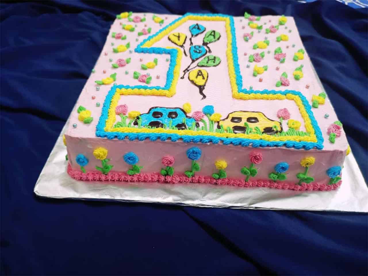 number design customize birthday cake