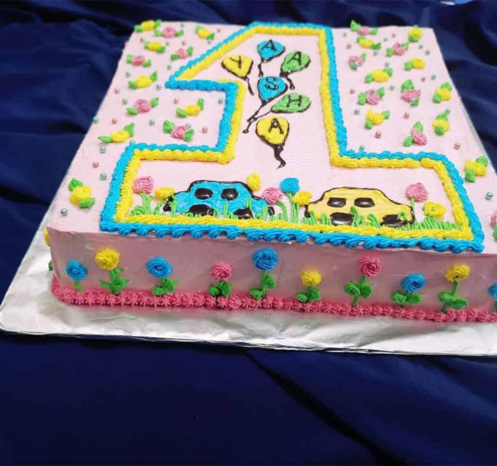 number design customize birthday cake