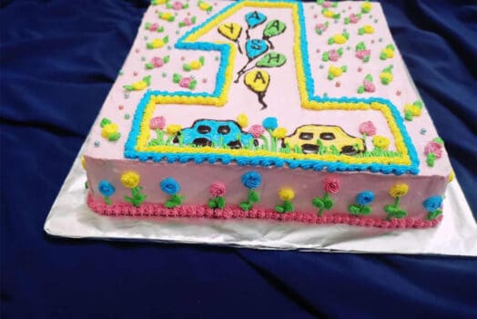 number design customize birthday cake