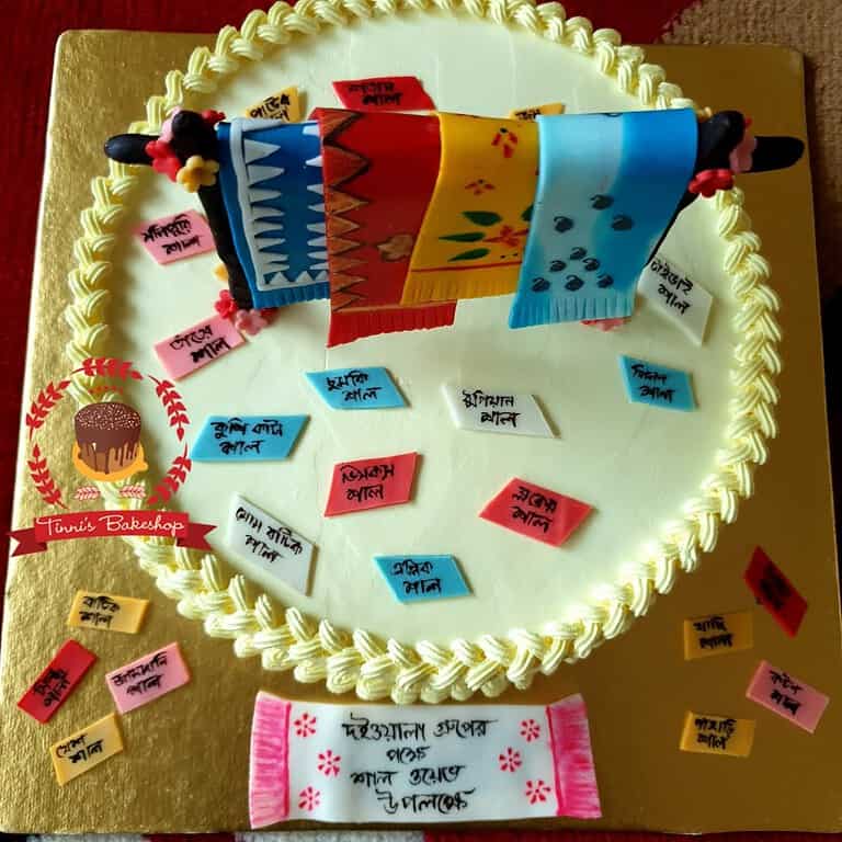 শাল থিমের ব্যবসায়িক সেলিব্রেশন কেক — Tinnis Bakeshop