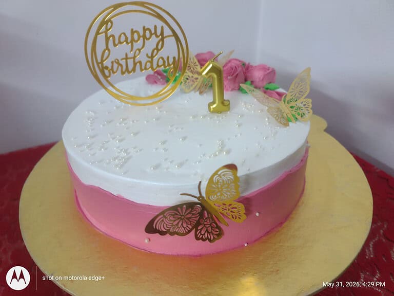 প্রথম জন্মদিনের প্রজাপতি কেক — Tinnis Bakeshop
