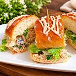 Extra Long Juicy Chicken Cheese Burger Tinnis Bakeshop