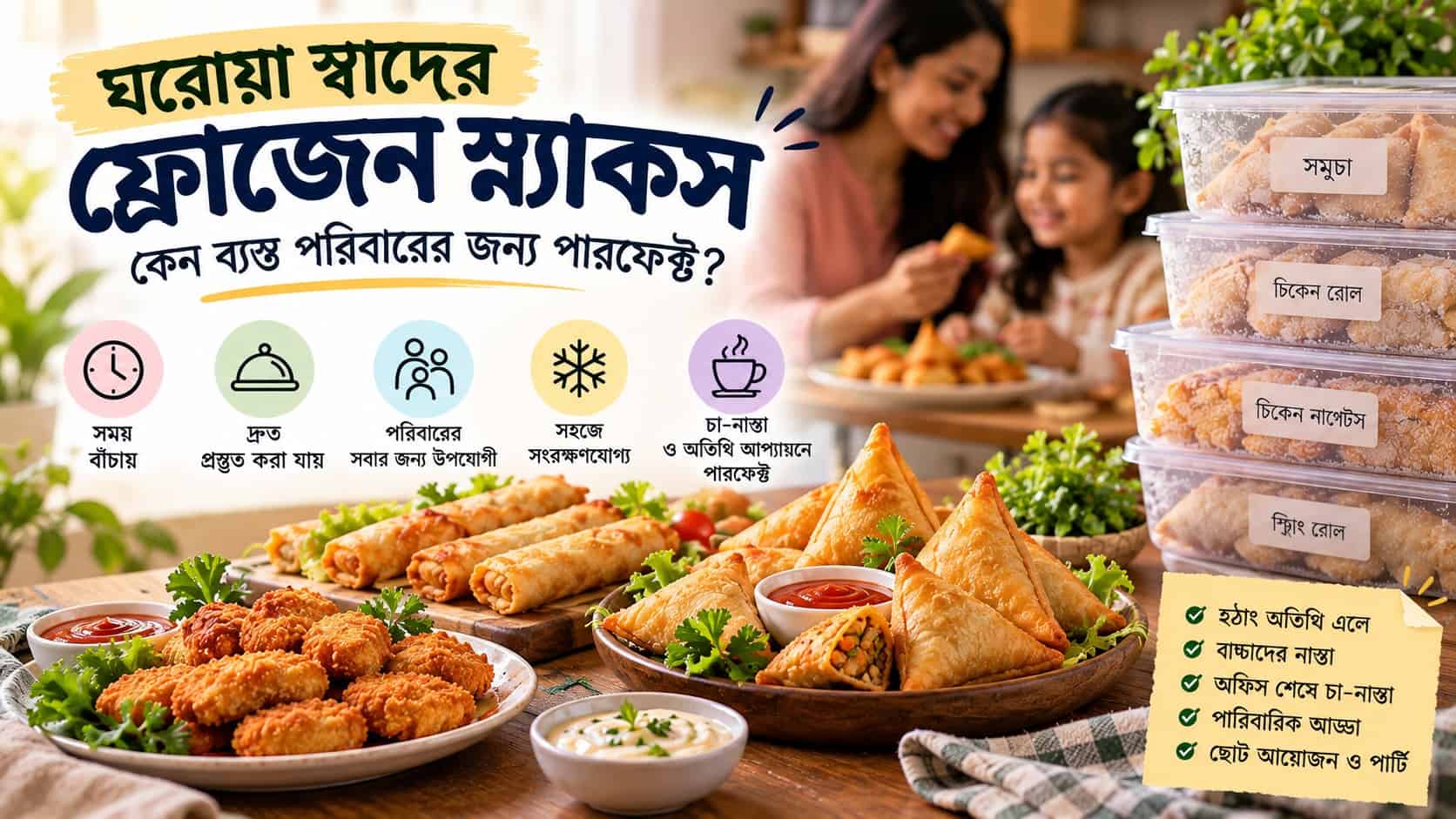 ঘরোয়া স্বাদের ফ্রোজেন স্ন্যাকস কেন ব্যস্ত পরিবারের জন্য পারফেক্ট image ঘরোয়া স্বাদের ফ্রোজেন স্ন্যাকস কেন ব্যস্ত পরিবারের জন্য পারফেক্ট image