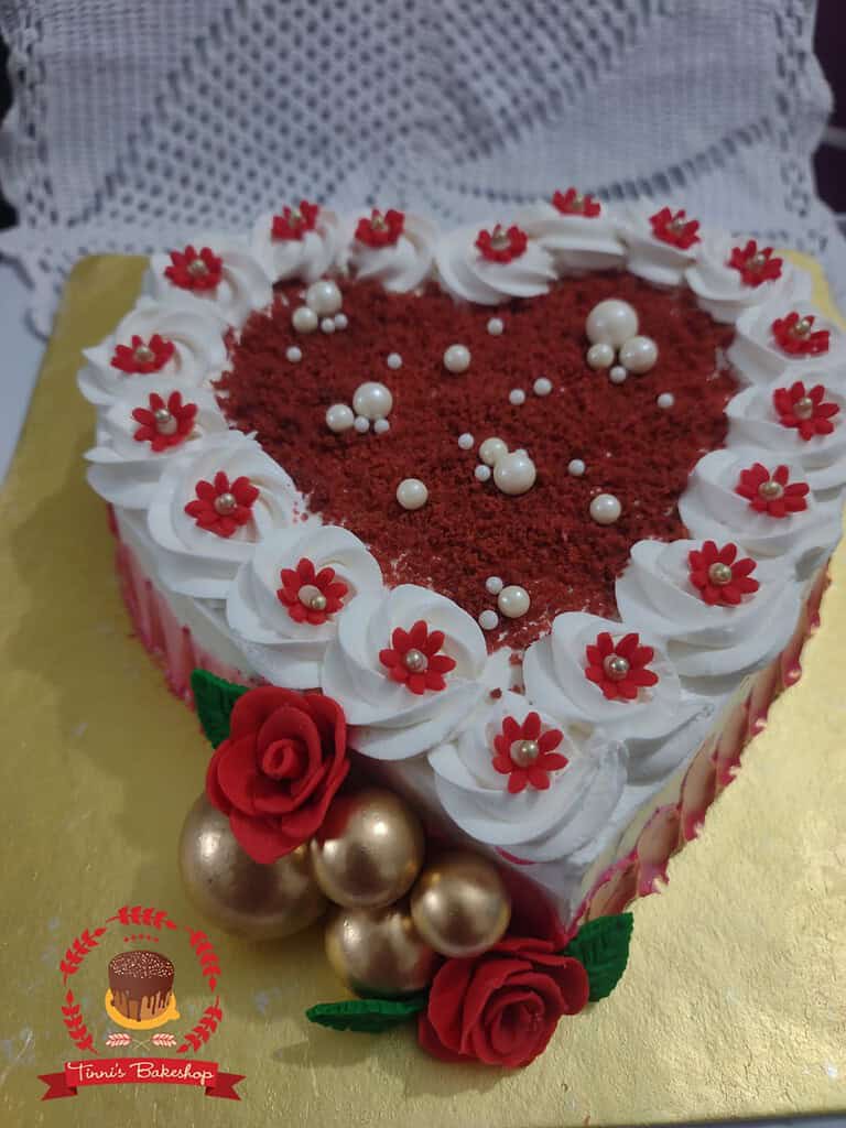 রেড ভেলভেট কেক ডিজাইন ৪ — Tinnis Bakeshop — Tinnis Bakeshop