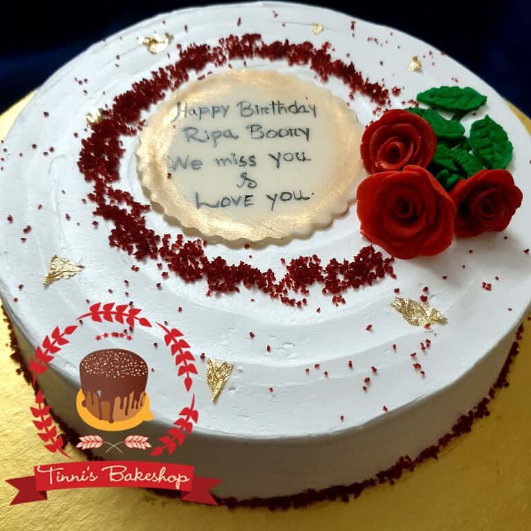 রেড ভেলভেট কেক ডিজাইন ৫ — Tinnis Bakeshop — Tinnis Bakeshop