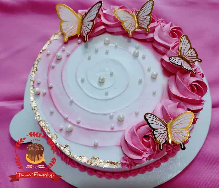 ভ্যানিলা কেক ডিজাইন ১২ — Tinnis Bakeshop — Tinnis Bakeshop