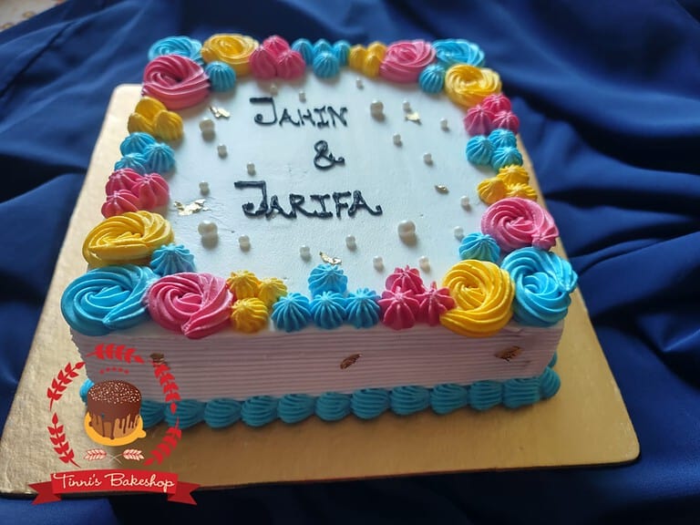 ভ্যানিলা কেক ডিজাইন ২ — Tinnis Bakeshop — Tinnis Bakeshop