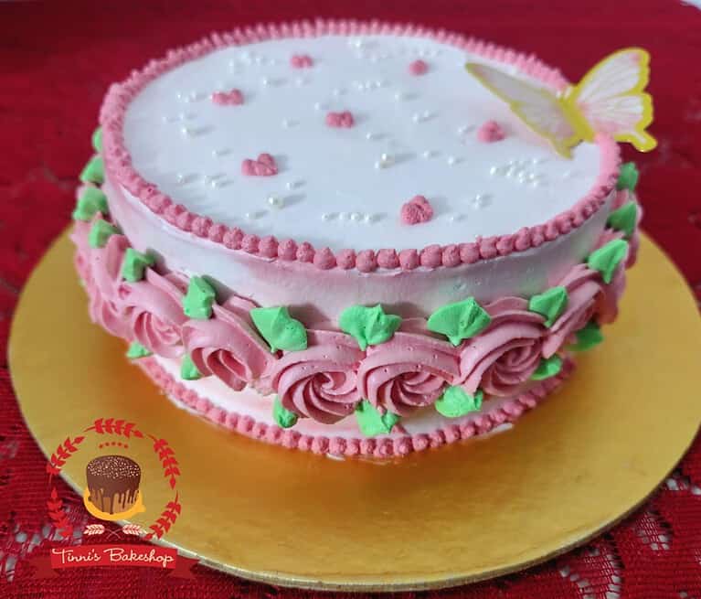 ভ্যানিলা কেক ডিজাইন ৩১ — Tinnis Bakeshop — Tinnis Bakeshop